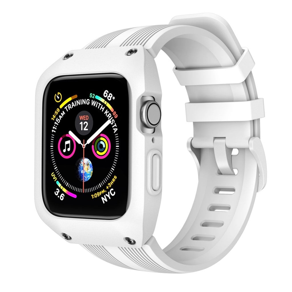  Apple Watch Series 5 40mm / Apple Watch 40mm Silikone Rem - Hvid#serie_2