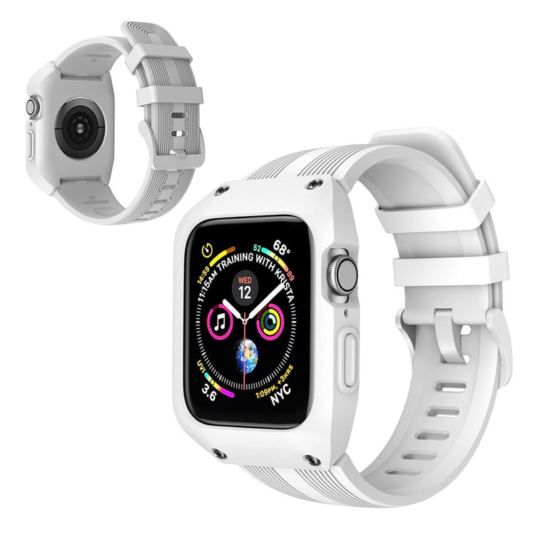  Apple Watch Series 5 40mm / Apple Watch 40mm Silikone Rem - Hvid#serie_2