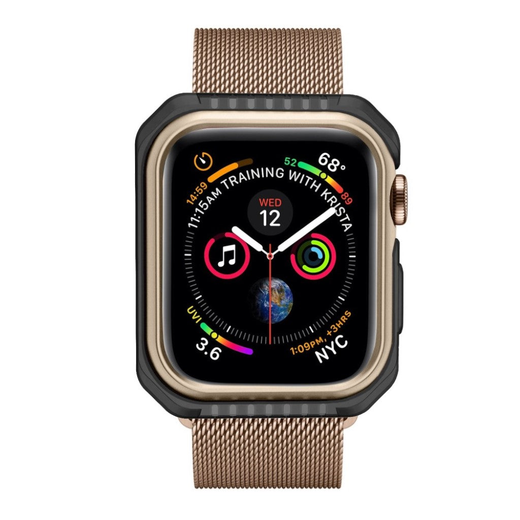 Apple Watch Series 5 40mm / Apple Watch 40mm Holdbar Metal Bumper  - Guld#serie_3