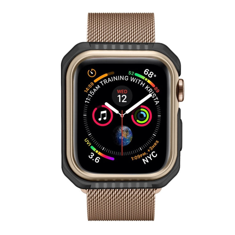 Apple Watch Series 5 40mm / Apple Watch 40mm Holdbar Metal Bumper  - Guld#serie_3