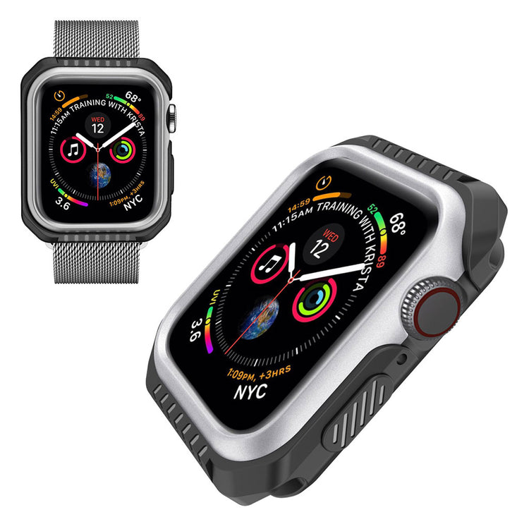 Apple Watch Series 5 40mm / Apple Watch 40mm Holdbar Metal Bumper  - Sølv#serie_4