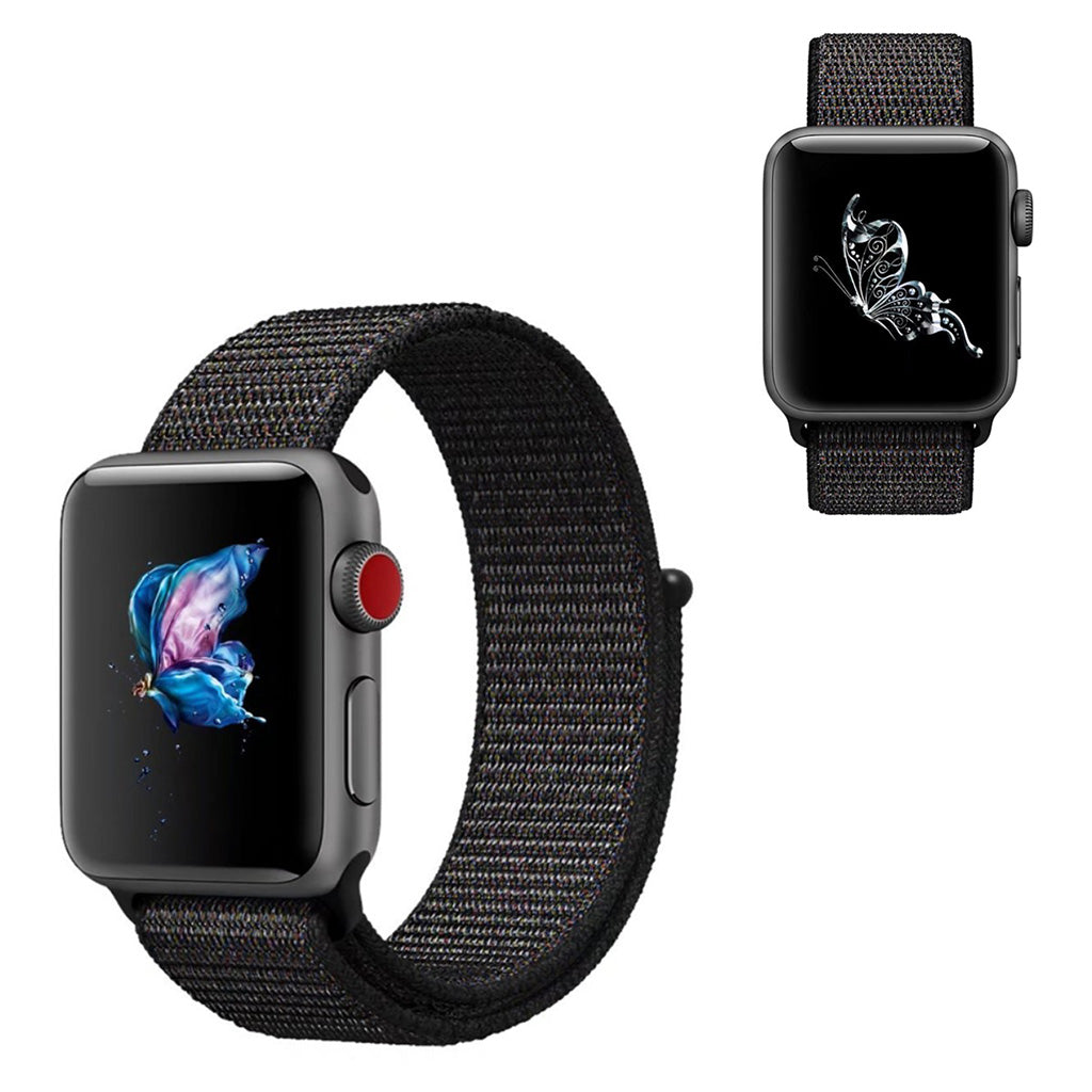 Meget sejt Apple Watch Series 5 40mm Nylon Rem - Sort#serie_1