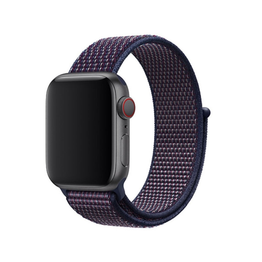 Meget sejt Apple Watch Series 5 40mm Nylon Rem - Blå#serie_17