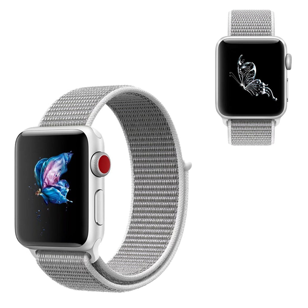 Meget sejt Apple Watch Series 5 40mm Nylon Rem - Sølv#serie_5