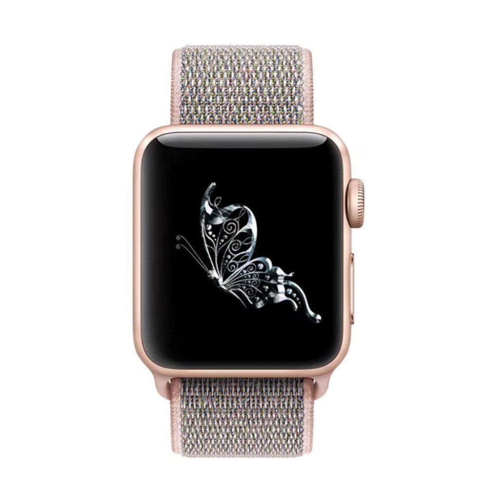Meget sejt Apple Watch Series 5 40mm Nylon Rem - Pink#serie_8