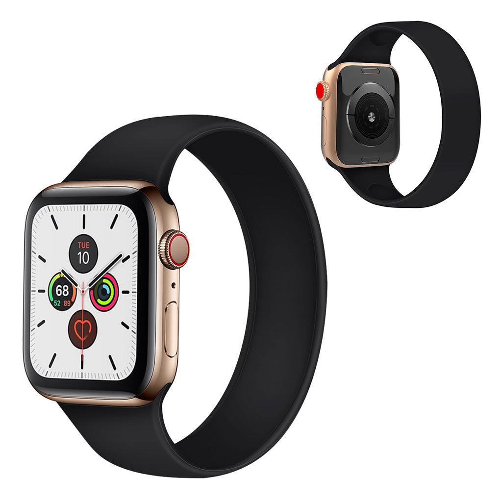 Skøn Universal Apple Silikone Rem - Størrelse: M - Sort#serie_1