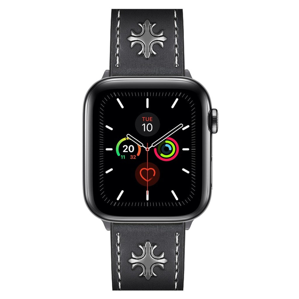 Fremragende Universal Apple Ægte læder Rem - Sort#serie_1