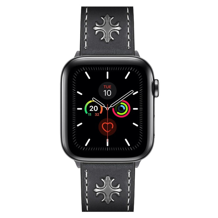 Fremragende Universal Apple Ægte læder Rem - Sort#serie_1