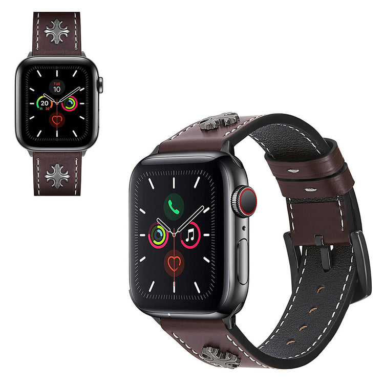 Fremragende Universal Apple Ægte læder Rem - Rød#serie_2