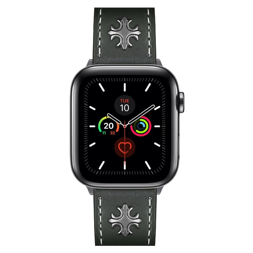 Fremragende Universal Apple Ægte læder Rem - Grøn#serie_4