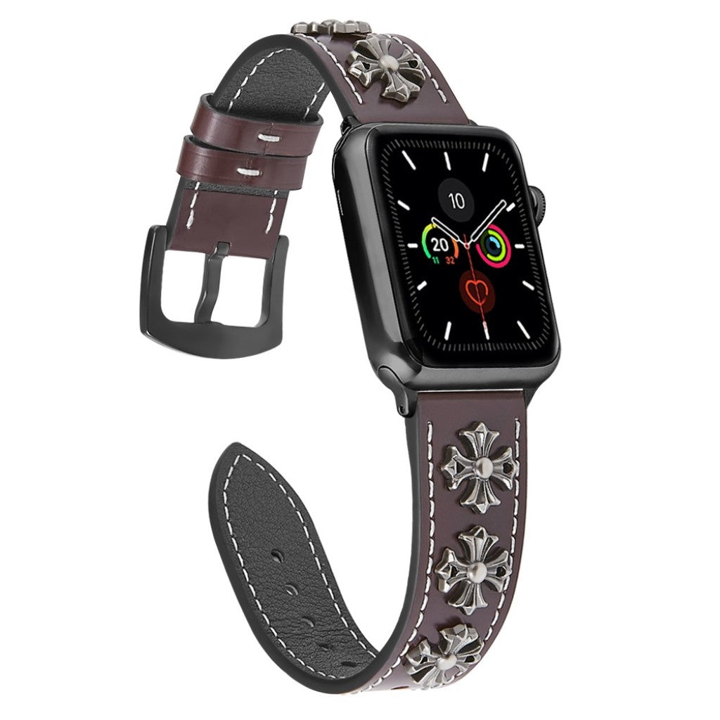 Rigtigt fint Universal Apple Ægte læder Rem - Rød#serie_2