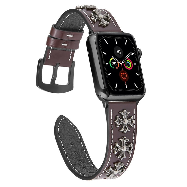 Rigtigt fint Universal Apple Ægte læder Rem - Rød#serie_2
