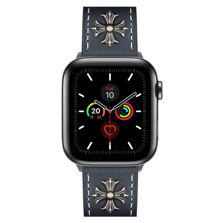 Rigtigt fint Universal Apple Ægte læder Rem - Blå#serie_3