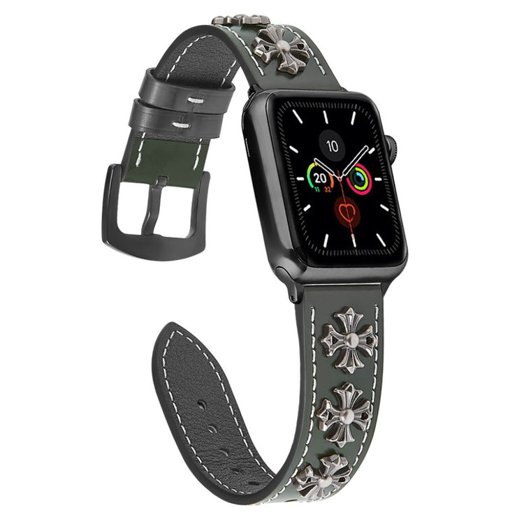 Rigtigt fint Universal Apple Ægte læder Rem - Grøn#serie_4