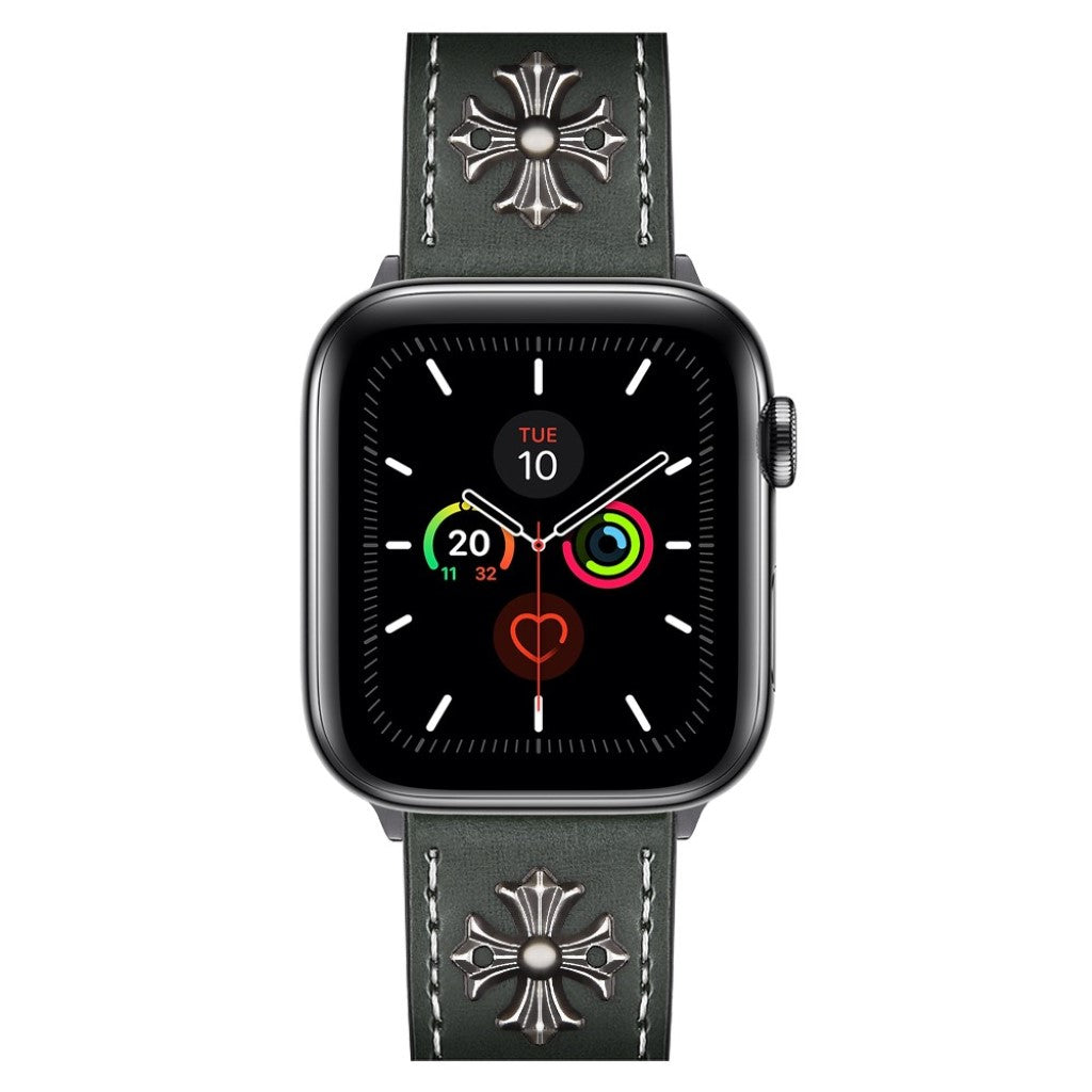 Rigtigt fint Universal Apple Ægte læder Rem - Grøn#serie_4