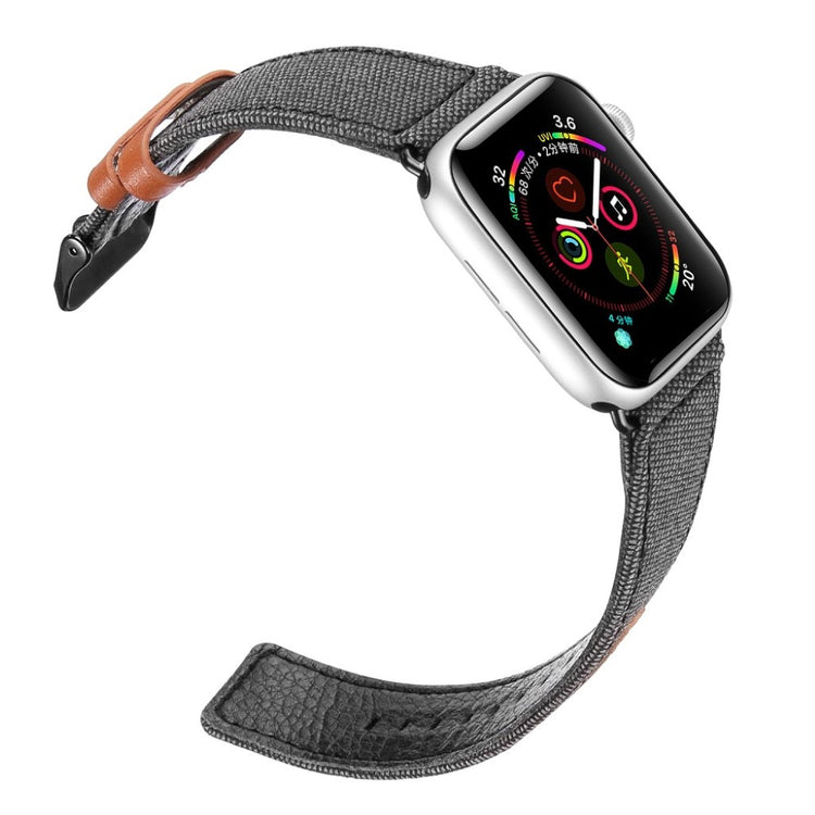 Mega smuk Apple Watch Series 5 44mm Nylon Rem - Sort#serie_1