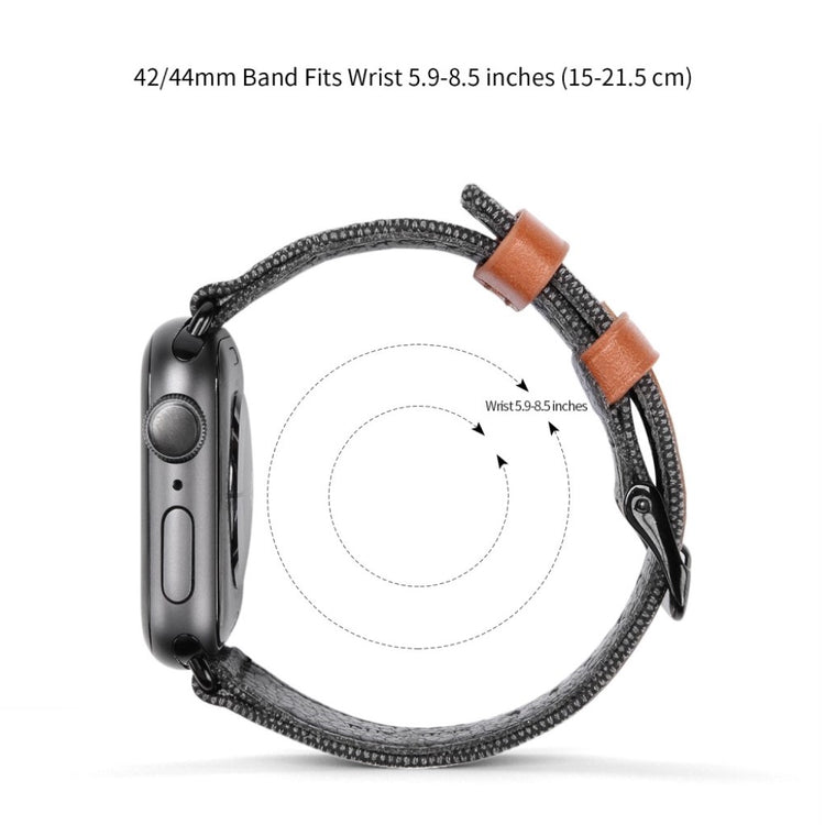 Mega smuk Apple Watch Series 5 44mm Nylon Rem - Sort#serie_1