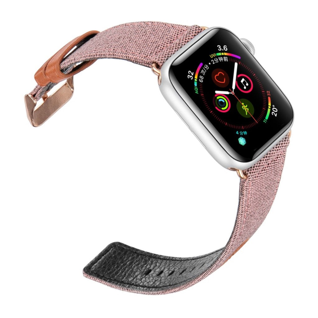 Mega smuk Apple Watch Series 5 44mm Nylon Rem - Pink#serie_3