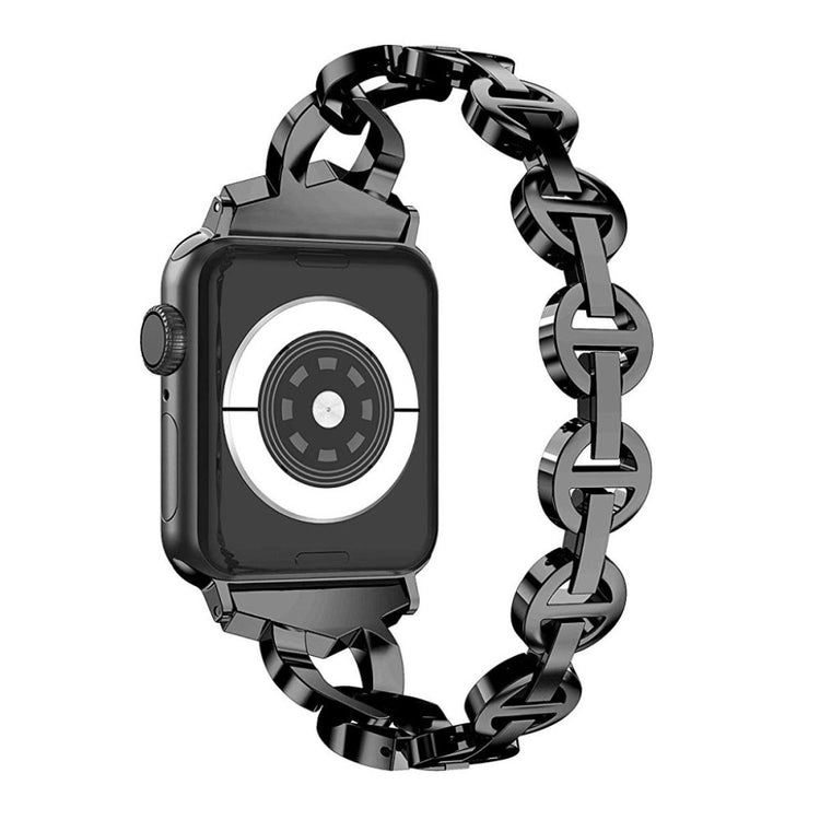 Glimrende Apple Watch Series 5 44mm Metal og Rhinsten Rem - Sort#serie_1