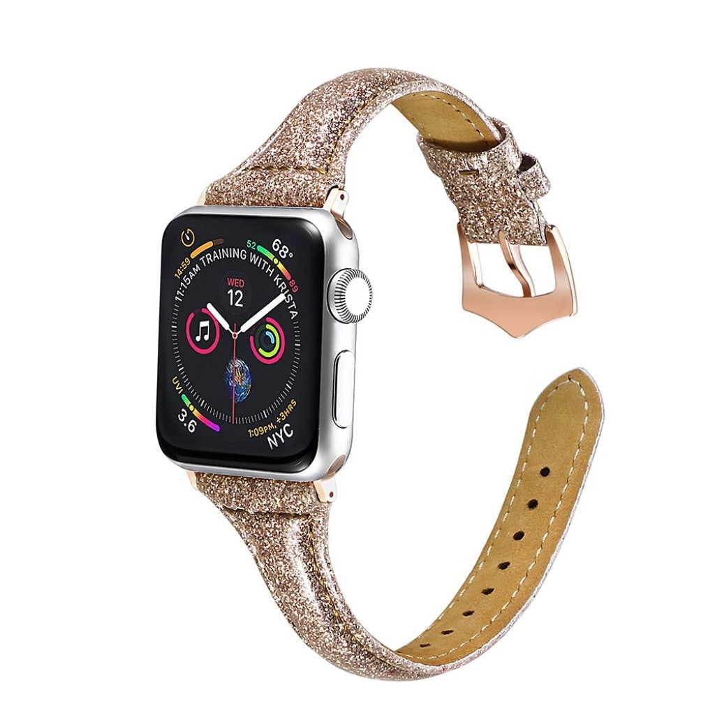 Meget nydelig Apple Watch Series 5 44mm Ægte læder Rem - Brun#serie_016