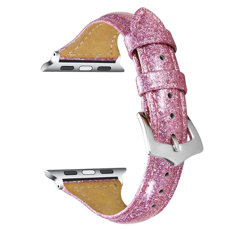 Mega pænt Apple Watch Series 5 44mm Ægte læder Rem - Pink#serie_1