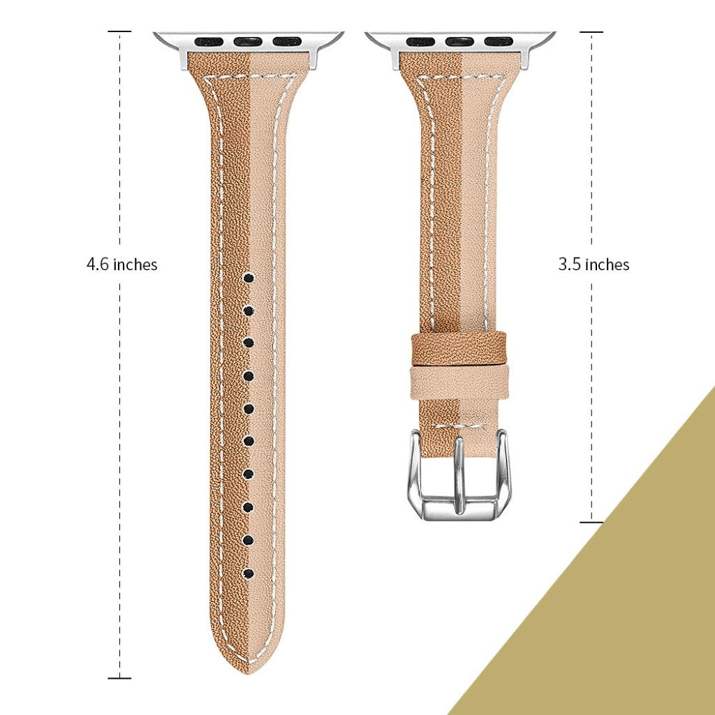 Vildt rart Apple Watch Series 5 44mm Ægte læder Rem - Brun#serie_5