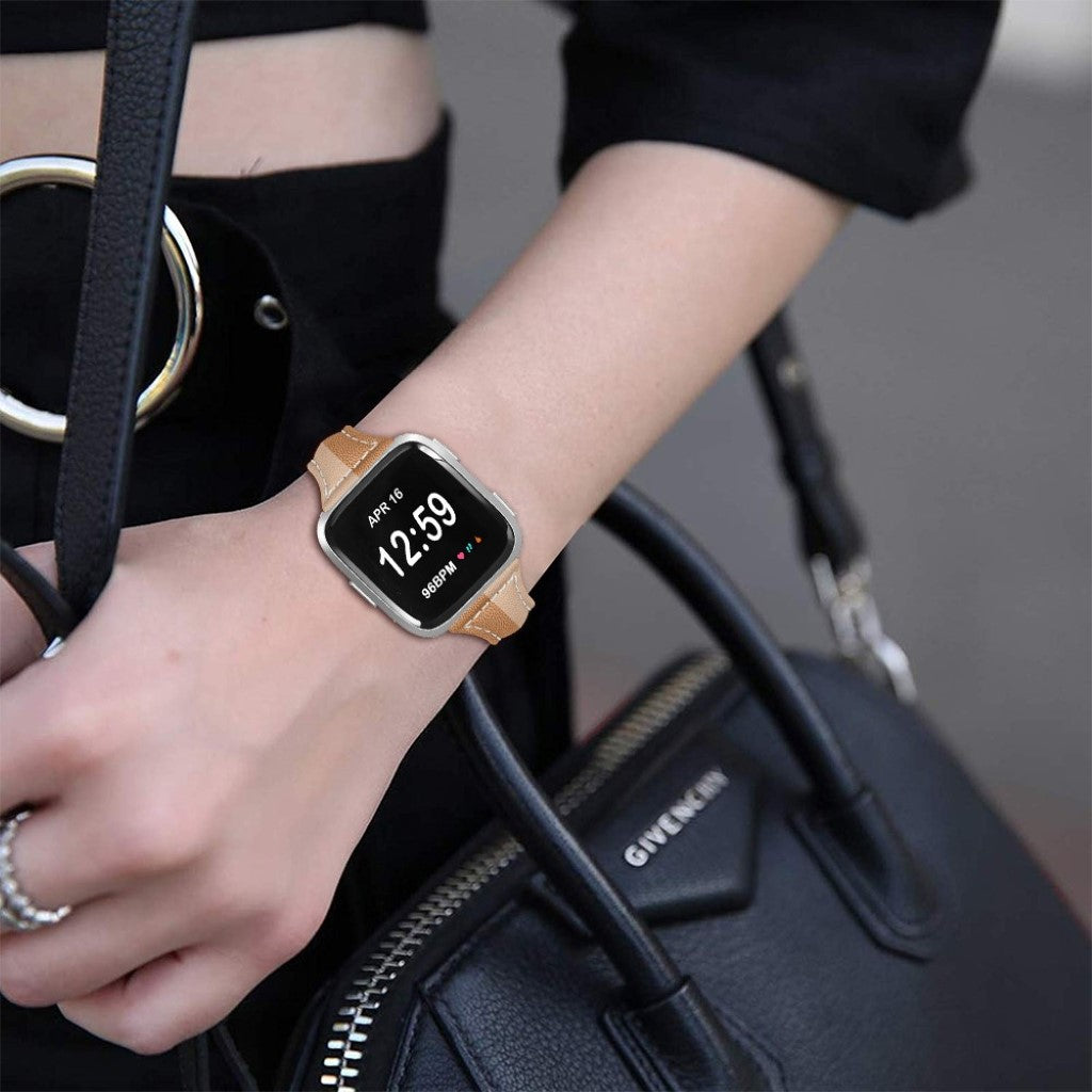 Vildt rart Apple Watch Series 5 44mm Ægte læder Rem - Brun#serie_5