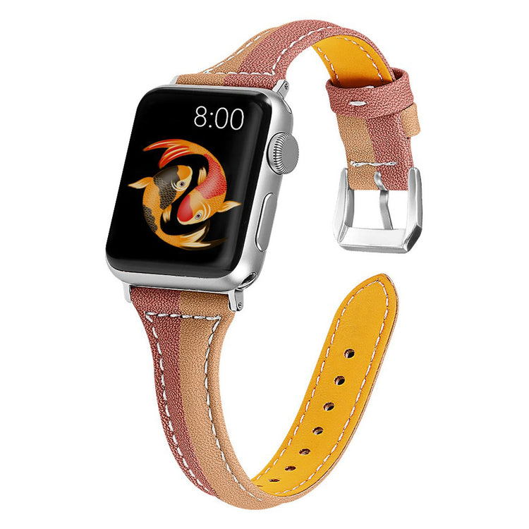 Vildt rart Apple Watch Series 5 44mm Ægte læder Rem - Brun#serie_7