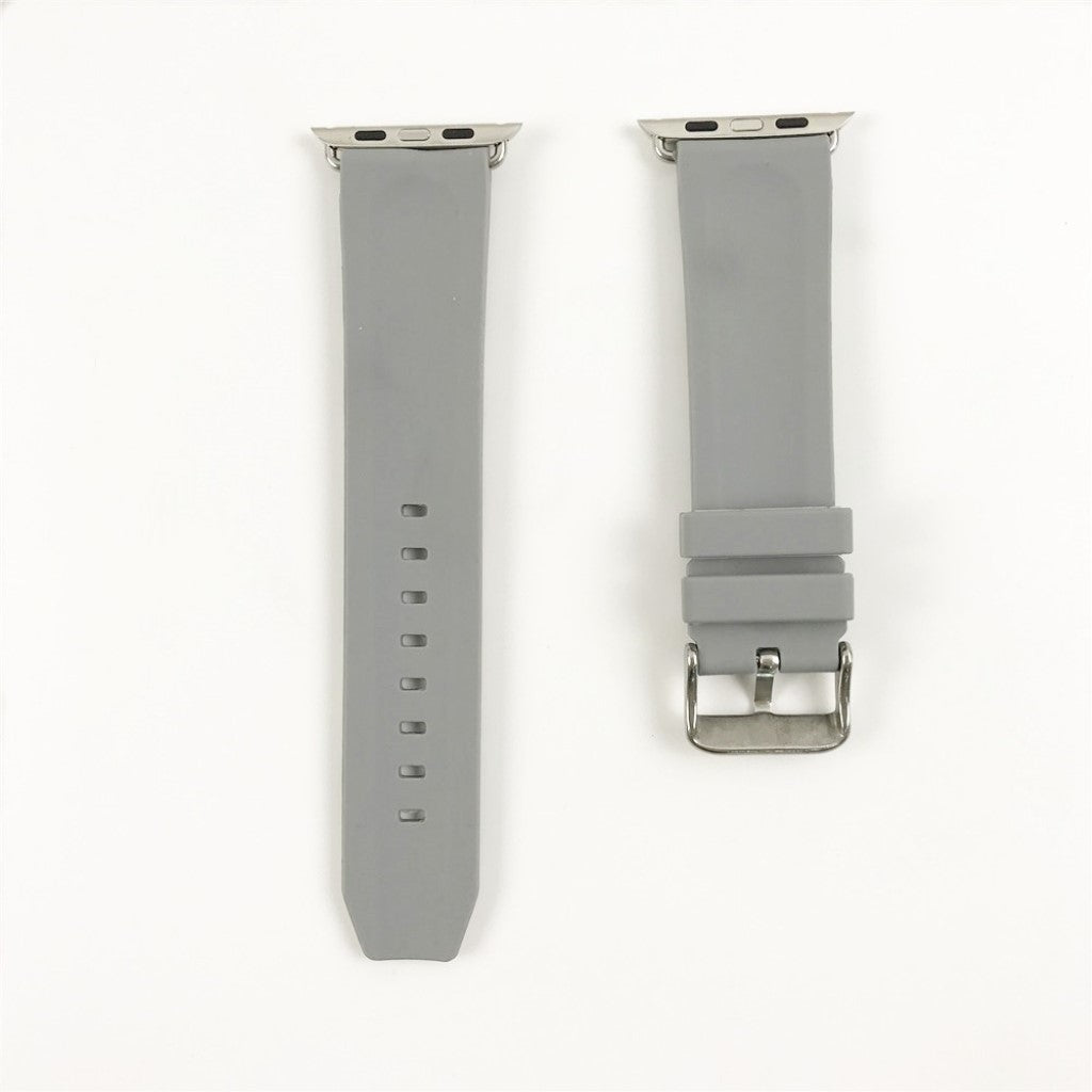  Apple Watch Series 5 44mm / Apple Watch 44mm Silikone Rem - Sølv#serie_3