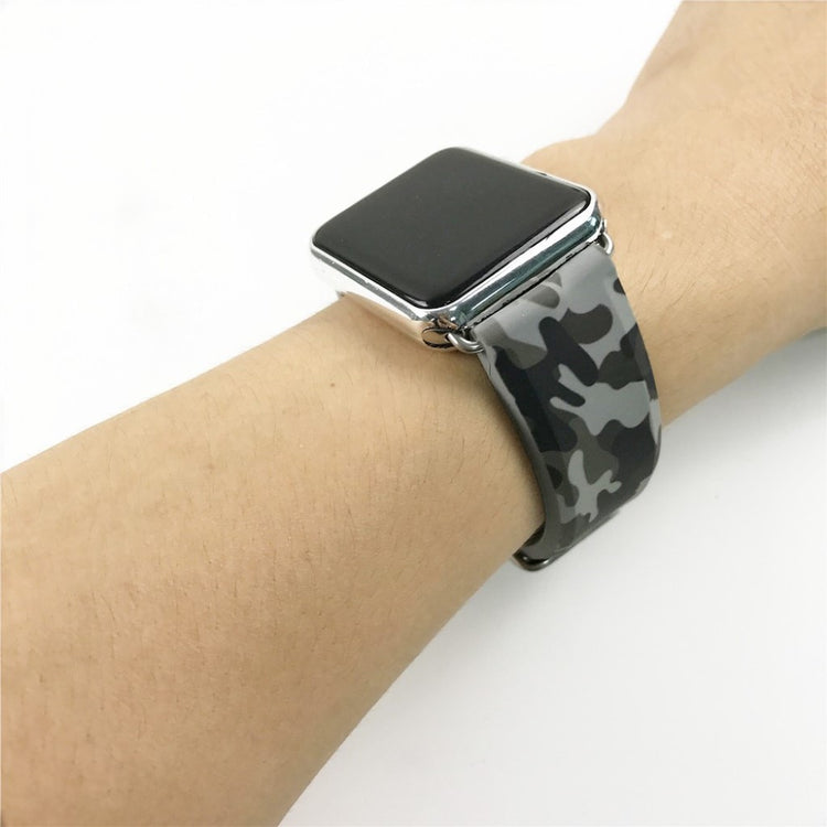  Apple Watch Series 5 44mm / Apple Watch 44mm Silikone Rem - Sølv#serie_3