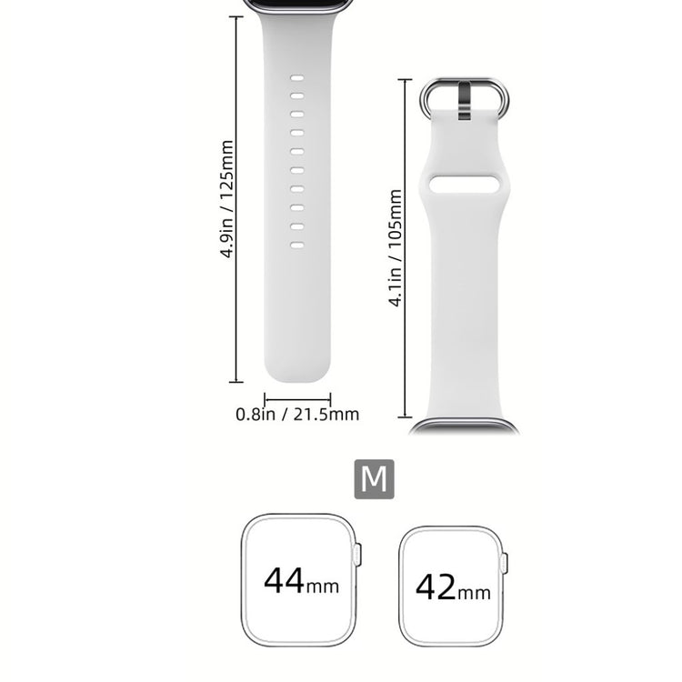  Apple Watch Series 5 44mm / Apple Watch 44mm Silikone Rem - Hvid#serie_1