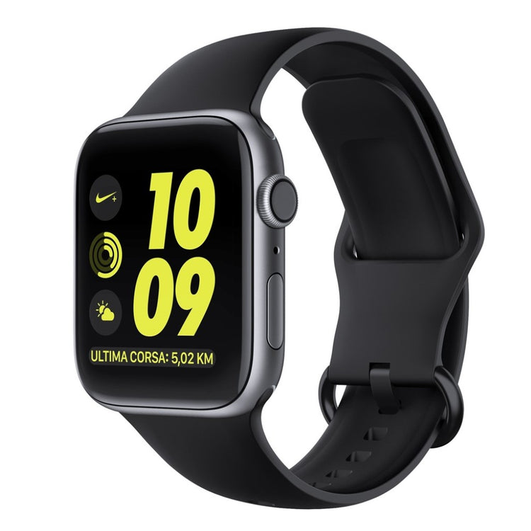 Apple Watch Series 5 44mm / Apple Watch 44mm Silikone Rem - Sort#serie_2