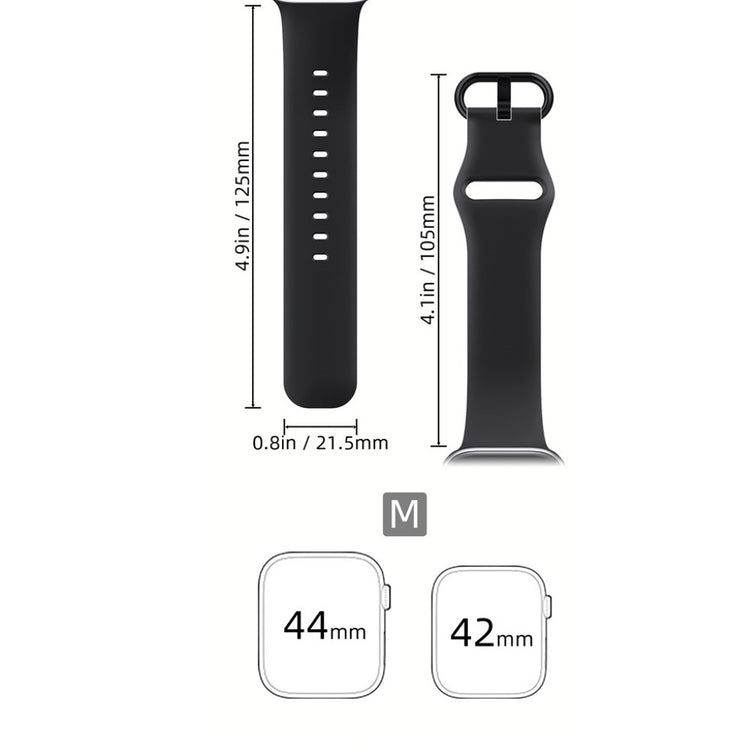  Apple Watch Series 5 44mm / Apple Watch 44mm Silikone Rem - Sort#serie_2