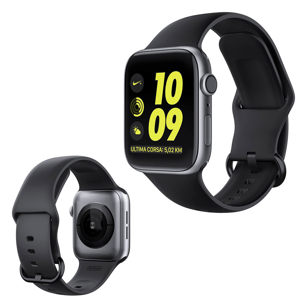  Apple Watch Series 5 44mm / Apple Watch 44mm Silikone Rem - Sort#serie_2