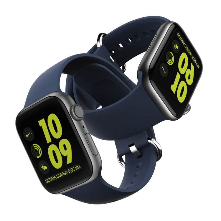  Apple Watch Series 5 44mm / Apple Watch 44mm Silikone Rem - Blå#serie_5