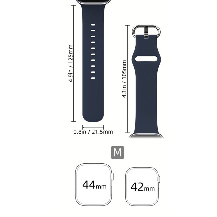  Apple Watch Series 5 44mm / Apple Watch 44mm Silikone Rem - Blå#serie_5