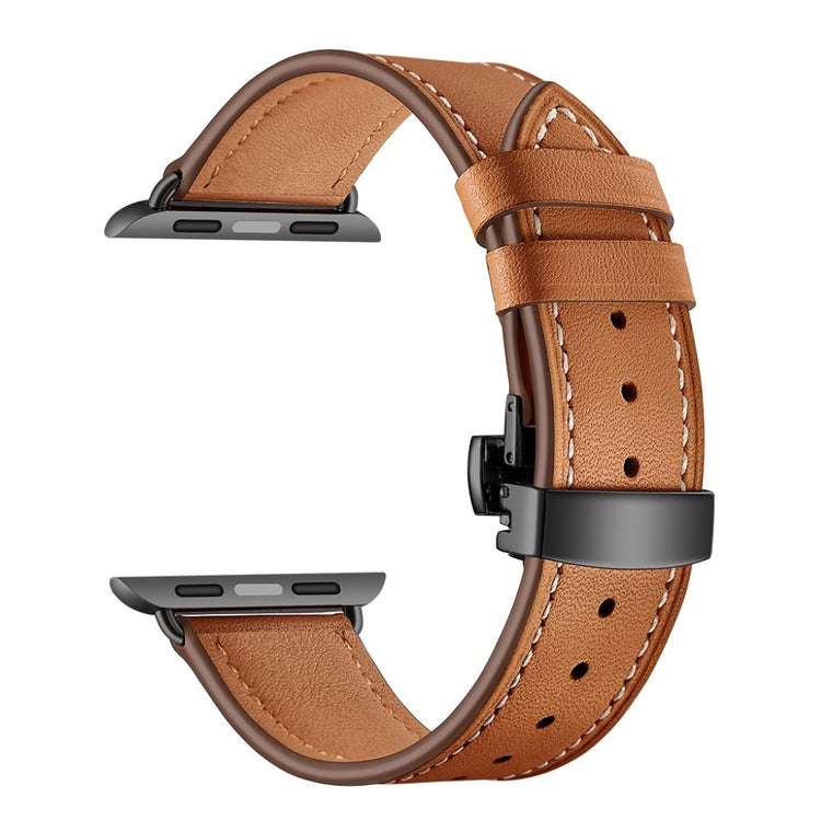  Apple Watch Series 5 44mm / Apple Watch 44mm Ægte læder Rem - Brun#serie_5