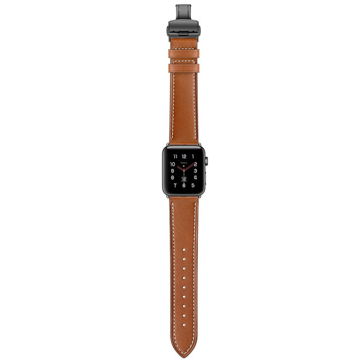  Apple Watch Series 5 44mm / Apple Watch 44mm Ægte læder Rem - Brun#serie_5
