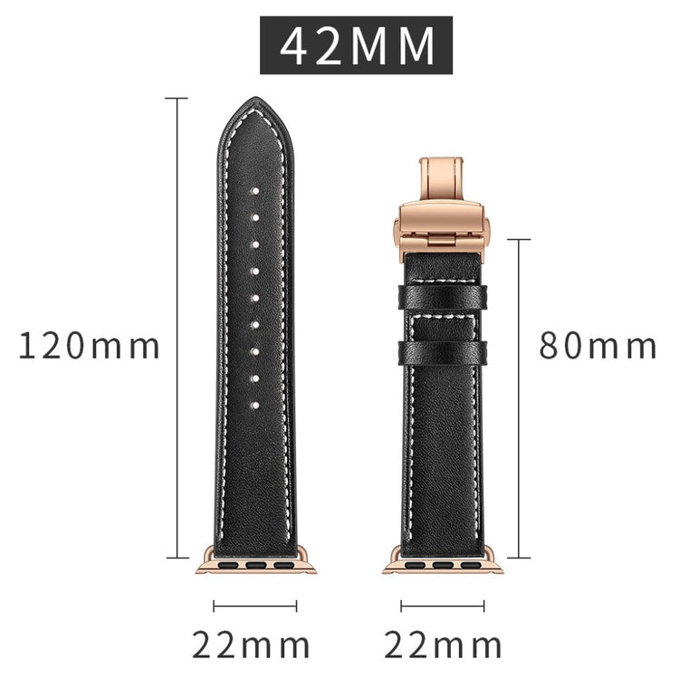  Apple Watch Series 5 44mm / Apple Watch 44mm Ægte læder Rem - Flerfarvet#serie_9