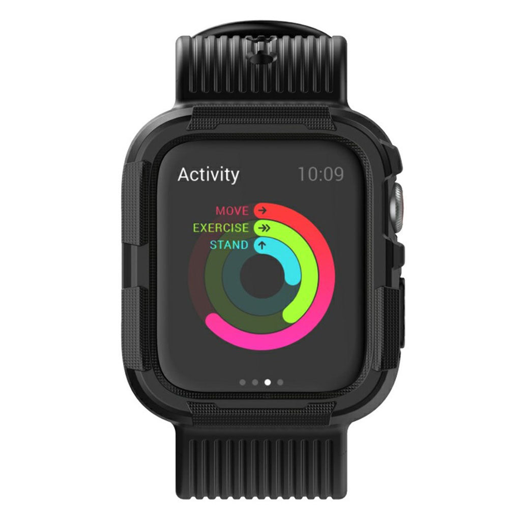  Apple Watch Series 5 44mm / Apple Watch 44mm Silikone Rem - Sort#serie_1