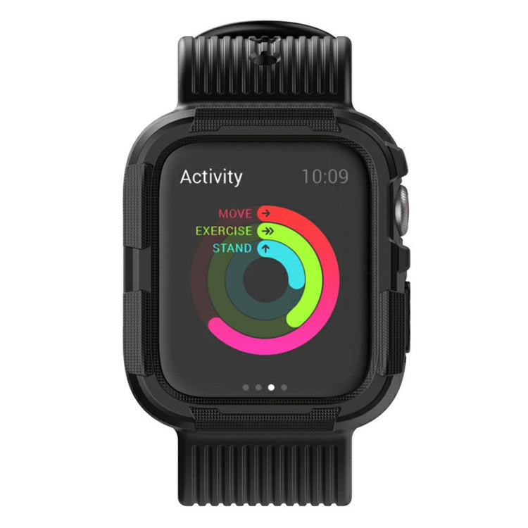  Apple Watch Series 5 44mm / Apple Watch 44mm Silikone Rem - Sort#serie_1