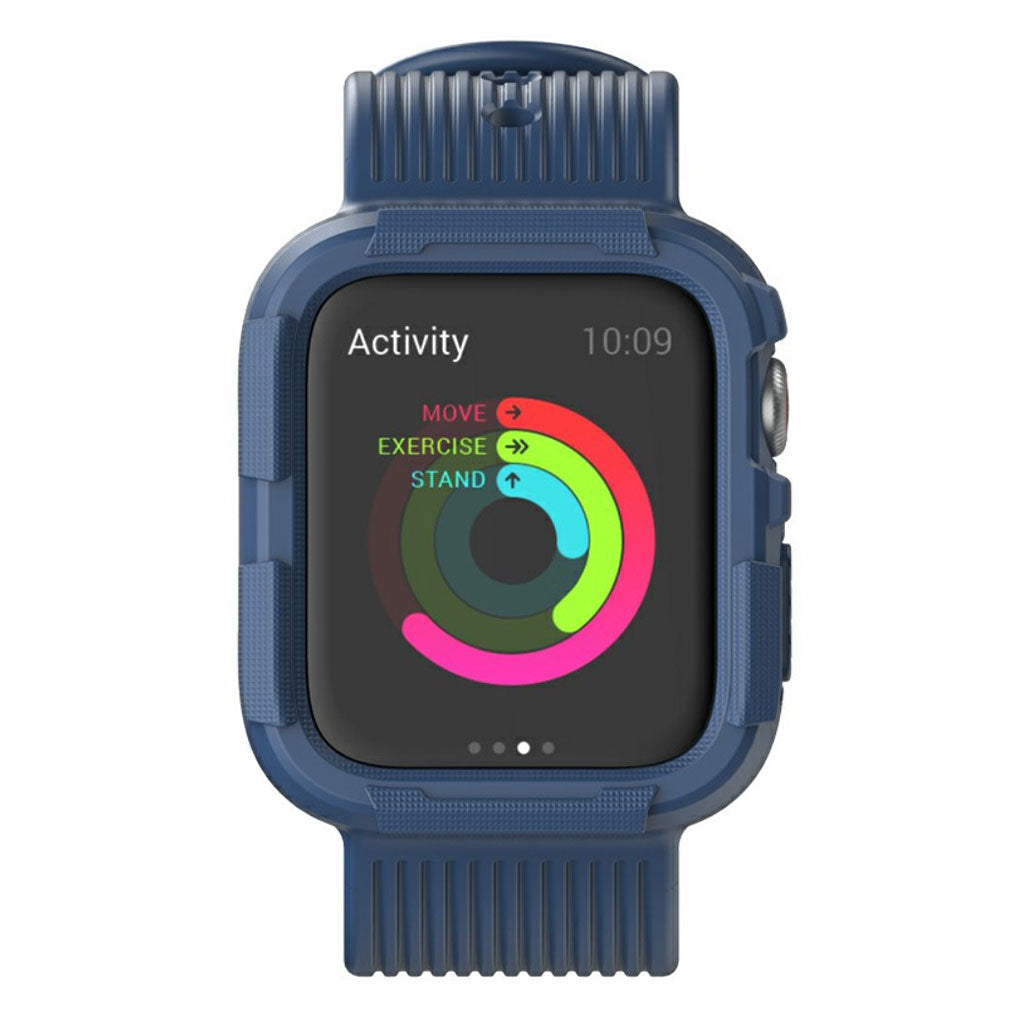  Apple Watch Series 5 44mm / Apple Watch 44mm Silikone Rem - Blå#serie_3