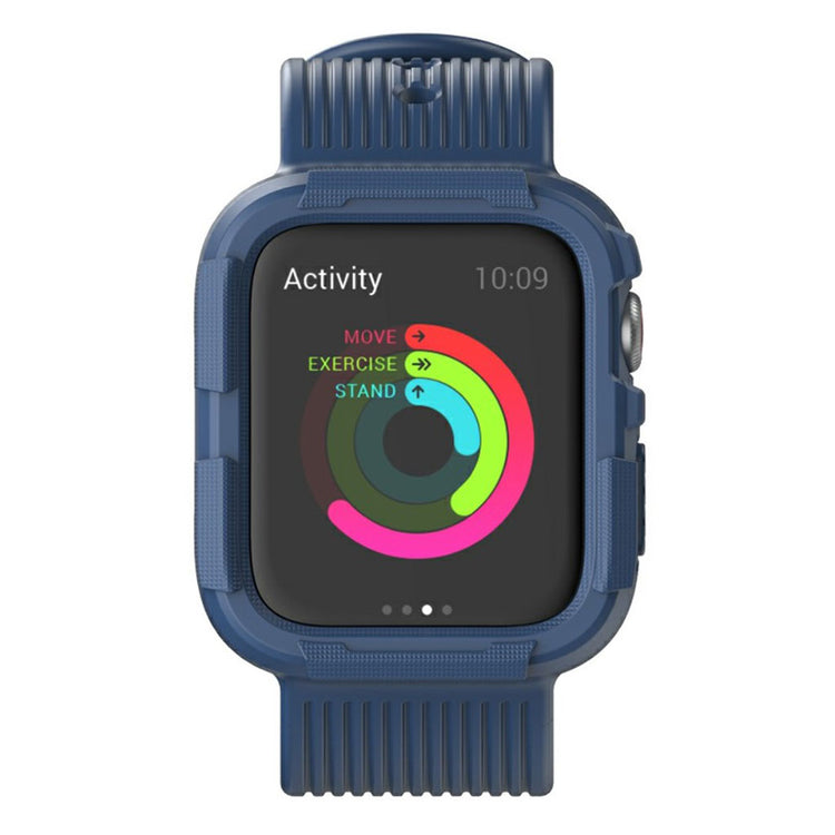  Apple Watch Series 5 44mm / Apple Watch 44mm Silikone Rem - Blå#serie_3