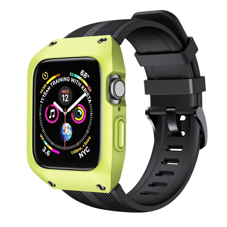 Fed Apple Watch Series 5 44mm Silikone Rem - Sort#serie_4