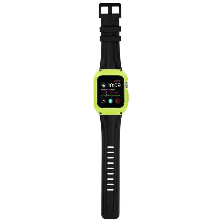 Fed Apple Watch Series 5 44mm Silikone Rem - Sort#serie_4