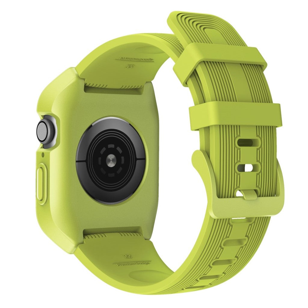 Fed Apple Watch Series 5 44mm Silikone Rem - Grøn#serie_5