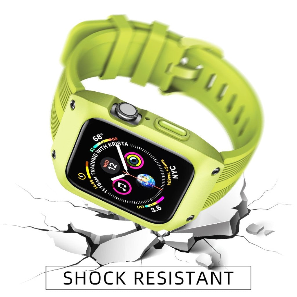 Fed Apple Watch Series 5 44mm Silikone Rem - Grøn#serie_5