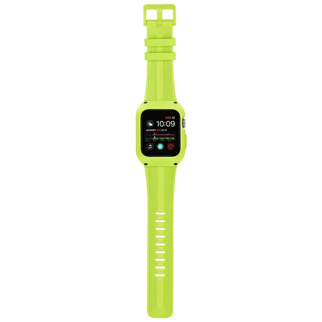 Fed Apple Watch Series 5 44mm Silikone Rem - Grøn#serie_5