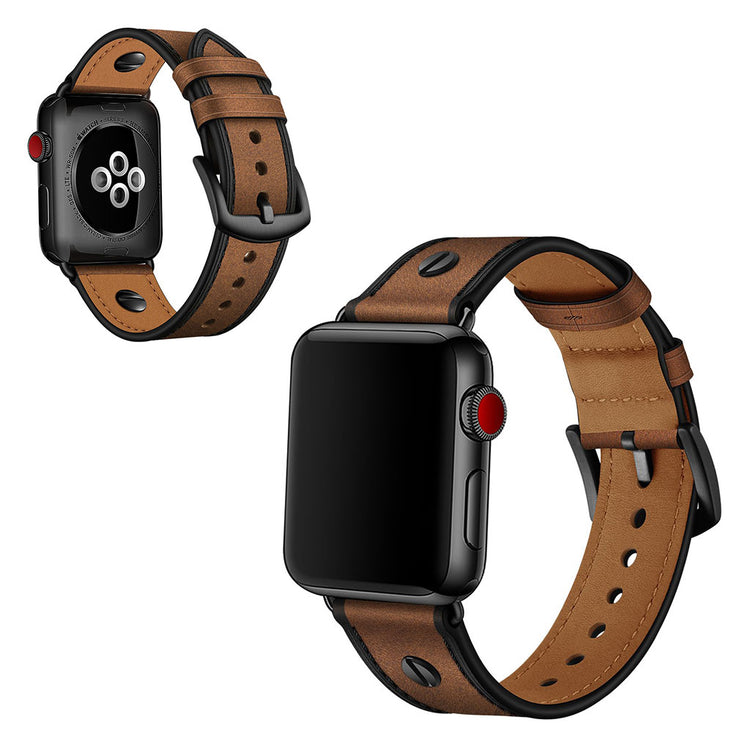 Vildt fantastisk Apple Watch Series 5 44mm Ægte læder Rem - Brun#serie_3