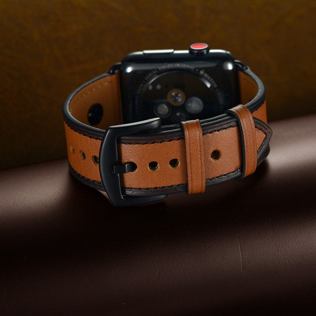 Vildt fantastisk Apple Watch Series 5 44mm Ægte læder Rem - Brun#serie_4